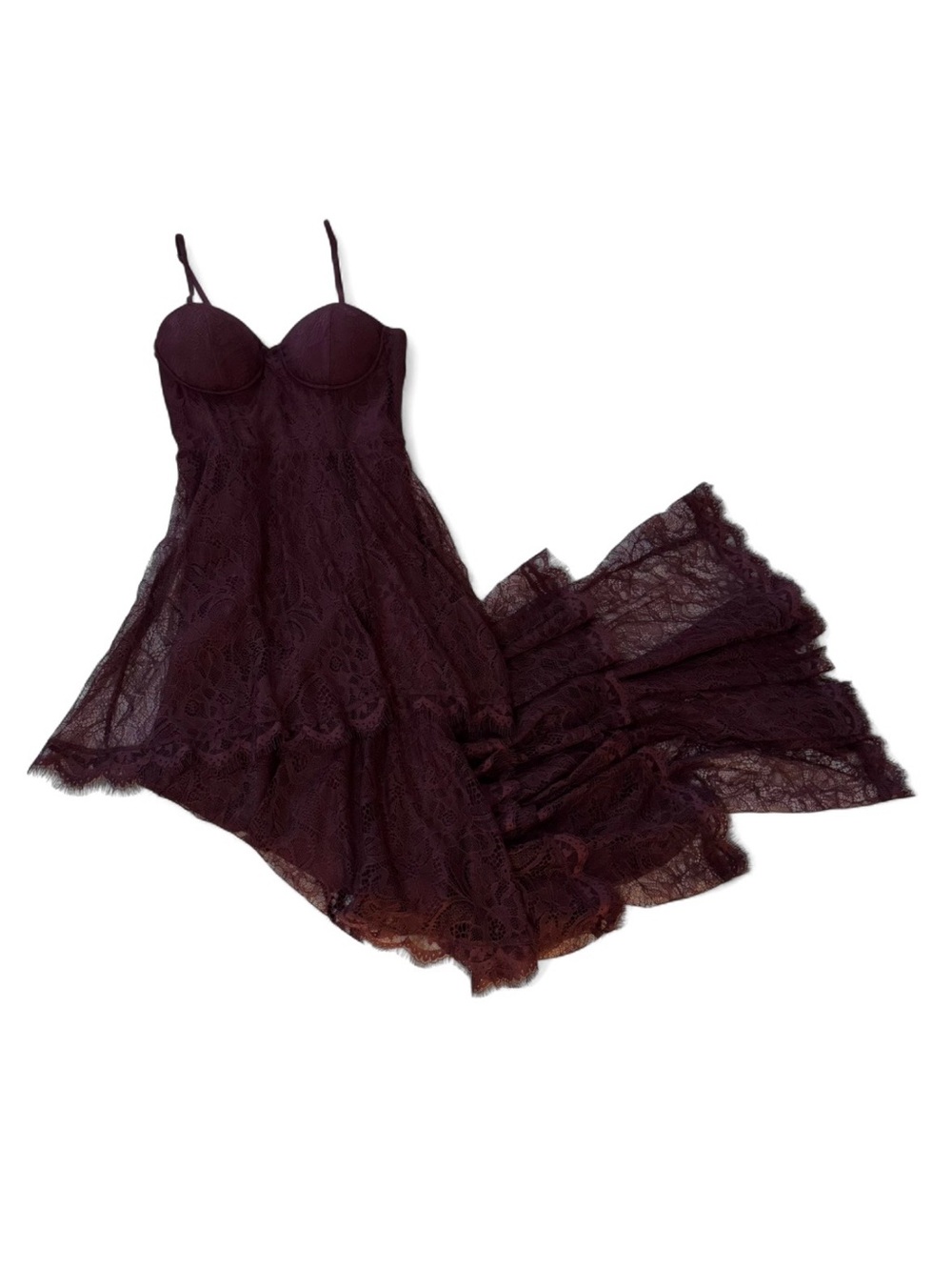 NWOT Altar'd State Tiered Lace Maxi Dress xS
